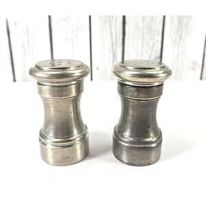 Riamond Pewter Salt and Pepper Shakers Vintage Made in Italy Farmcore Rustic Set